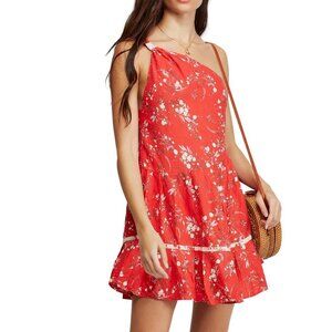NWT Free People All Mine Mini Dress in Cherry Combo Size Large